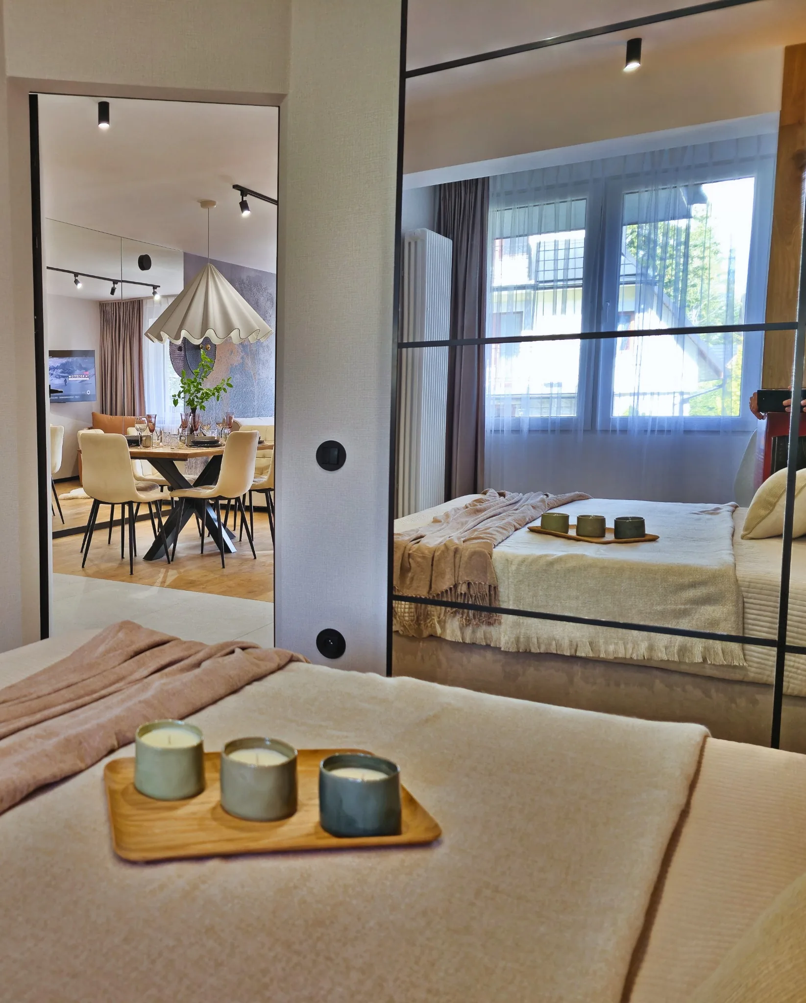 Sypialnia premium w apartamencie Mountain Lotus Zakopane